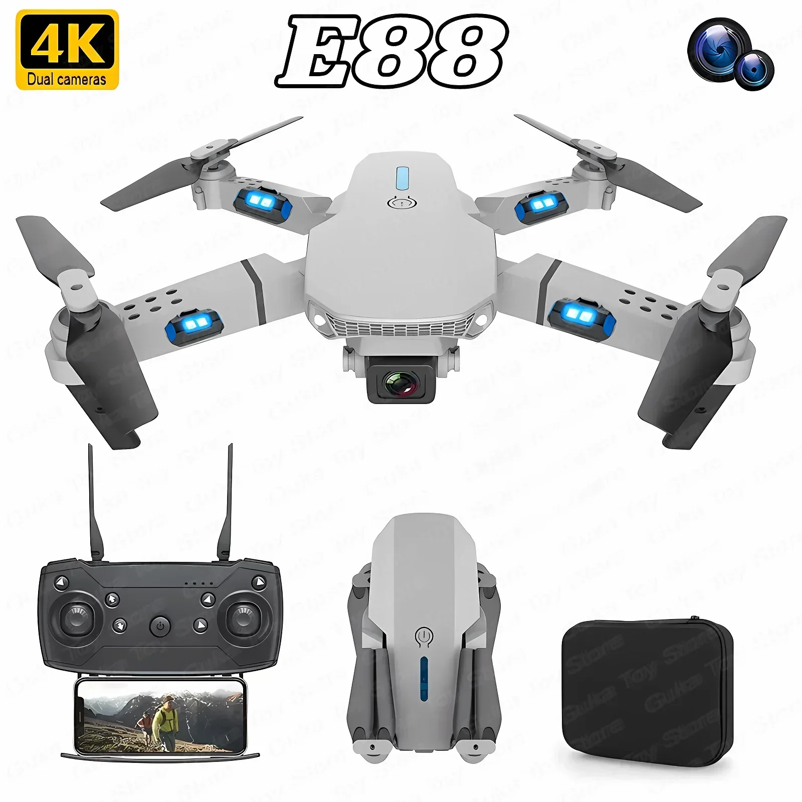 E88 Pro WIFI FPV Дрон Широкоуг – обзор и цена Drone Rc App