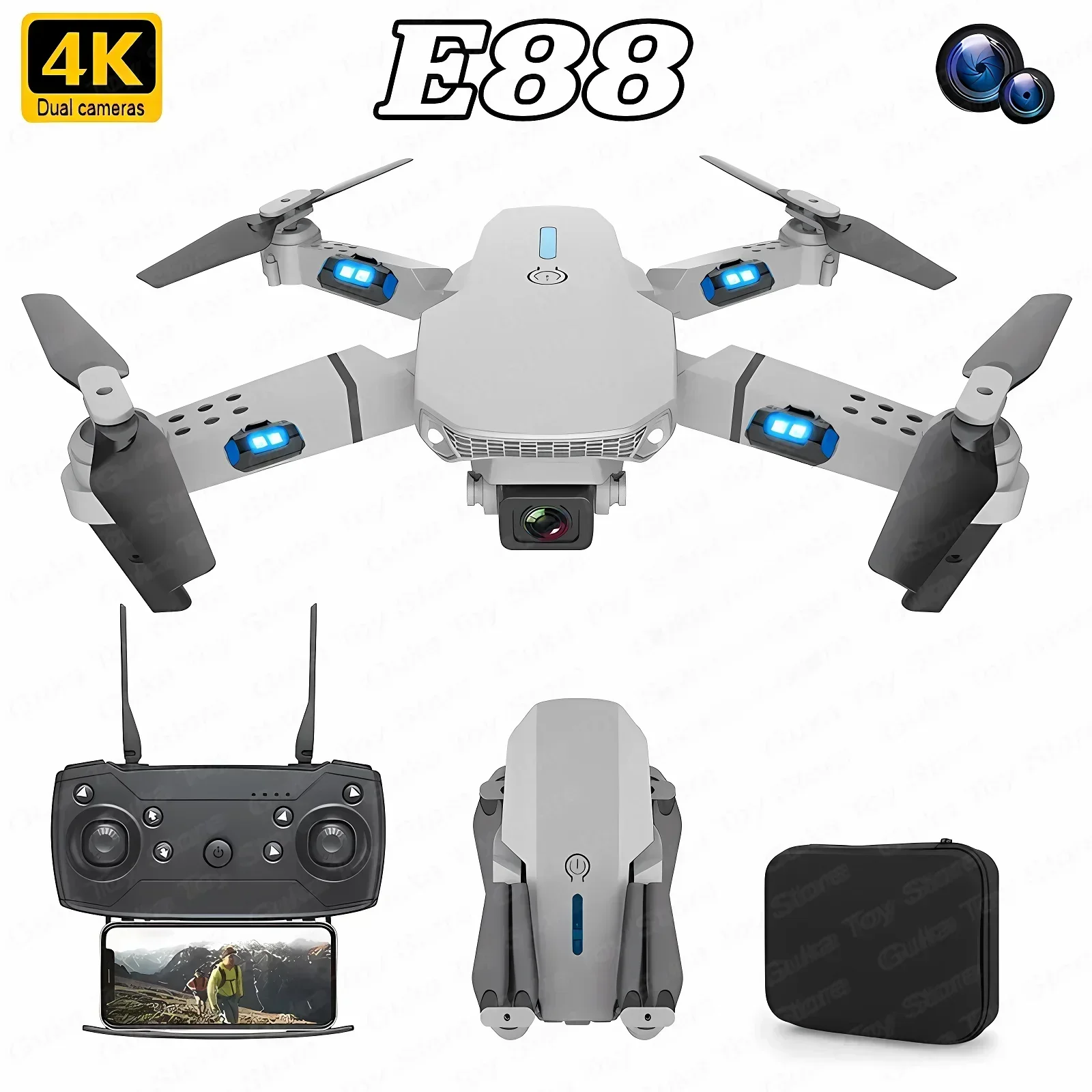 Новый E88 Pro Wi-Fi Fpv Дрон с – обзор и цена Drone Rc Not Connected