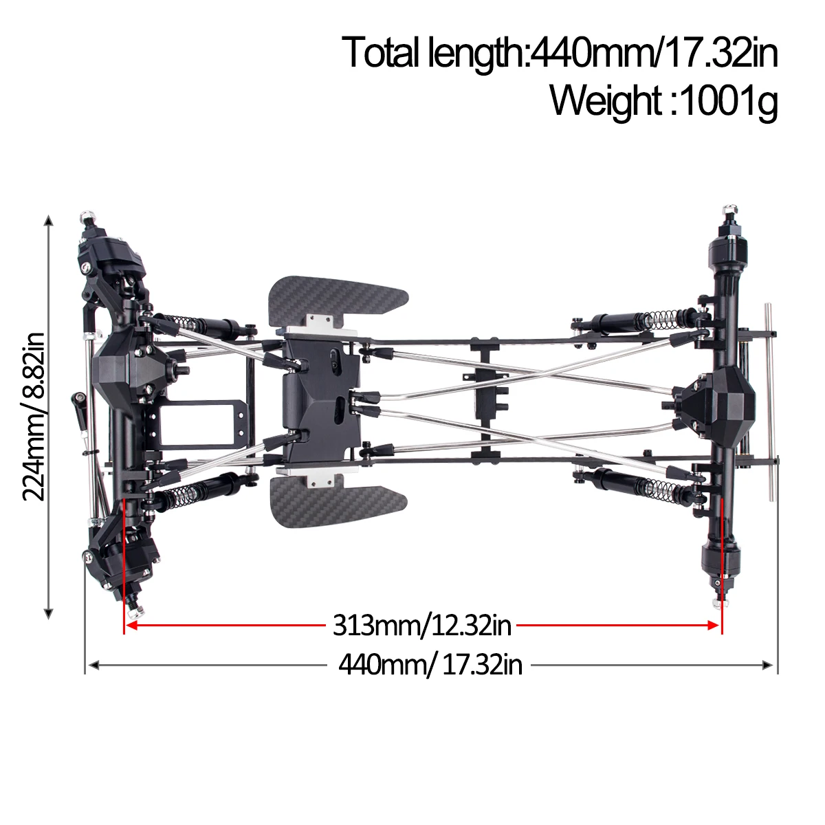 Комплект шасси из карбона LCG  – обзор и цена Rc Rock Crawler